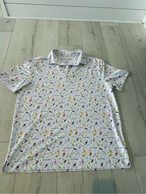 White Short-Sleeve Golf Polo Shirt